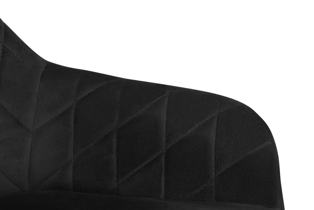 Poltrona ufficio regolabile in altezza in velluto nero - Louise - PL10LOPM