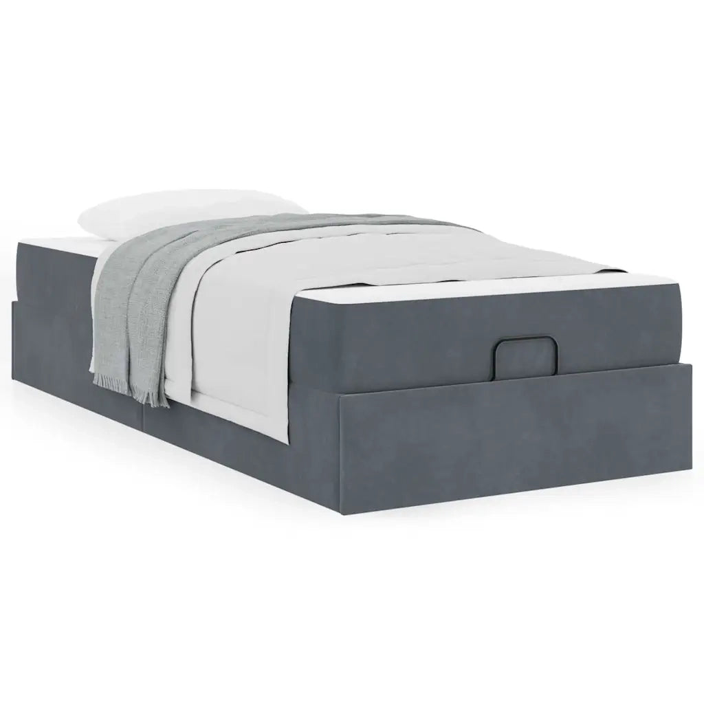 vidaXL Struttura del letto Grigio scuro 90 x 200 cm Velluto