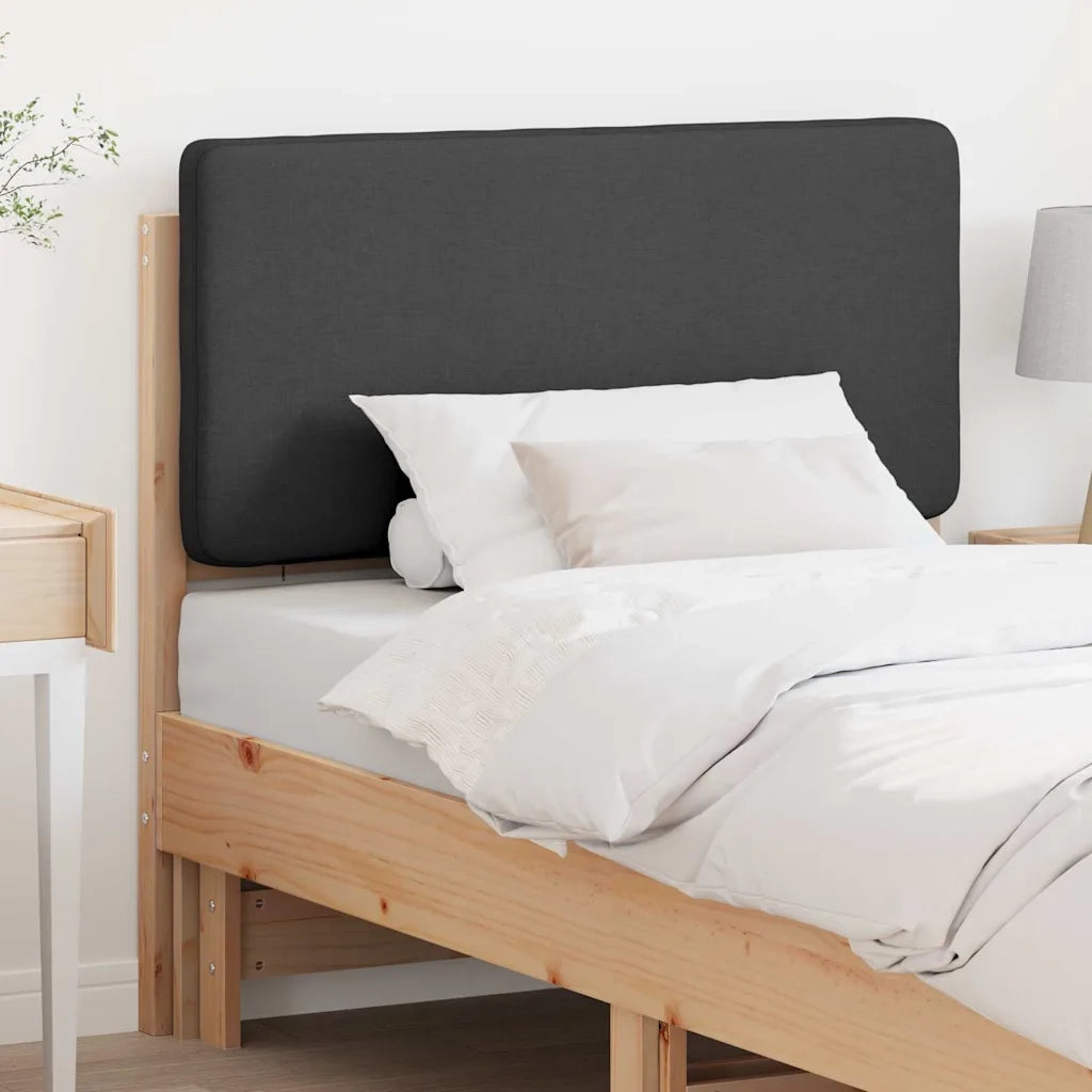 Testiera | Testata imbottita Marrone e grigio scuro 80 cm Pino massello