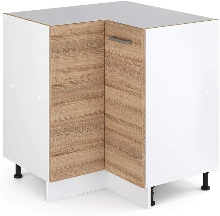 Mobile ad angolo cucina R-Line, Sonoma, 75.6 cm senza piano di lavoro, per la libera combinazione all'interno di sistemi cucina modulari