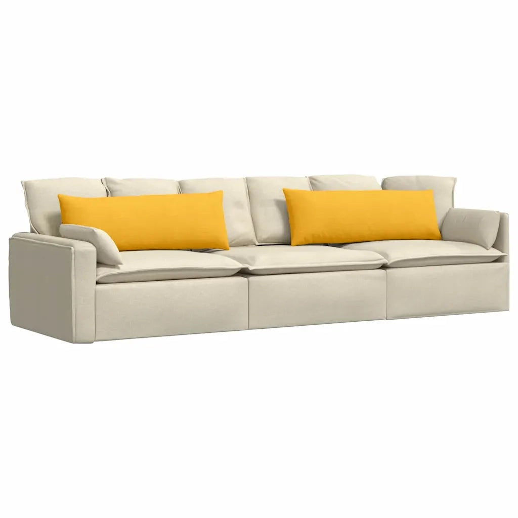 Cuscini da Divano 2 pz | Cuscini per sedie Giallo Chiaro 120 x 40 cm