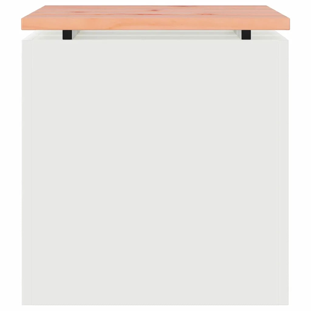 Panchina da giardino Bianco 40 x 40 x 43 cm Acciaio 874913