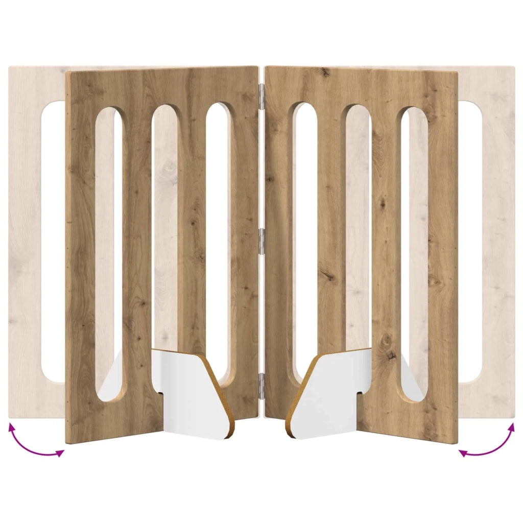 Recinto pieghevole per animali 4 pcs Rovere Artigianale 8005970
