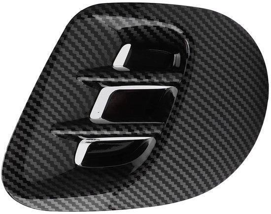 Spatbordo di Coda di Ricambio - Coda di Spatbordo - Copertura di Ventilazione - ABS - Stile a Fibra di Carbonio - Montaggio con Adesivo a Doppia Facia - Bezel di Ventilazione