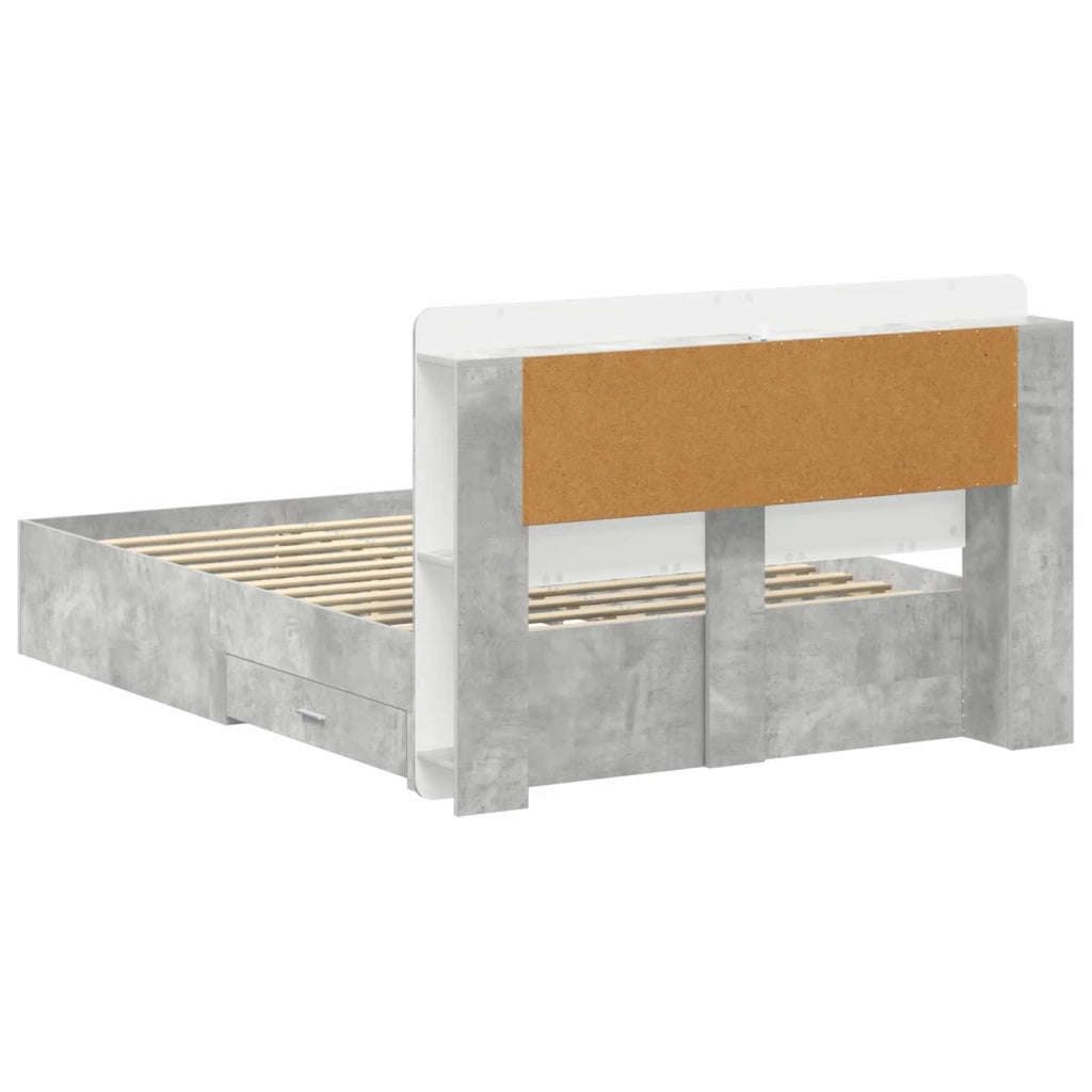 Telaio del letto con storage Grigio Cemento 150 x 200 cm 3433879
