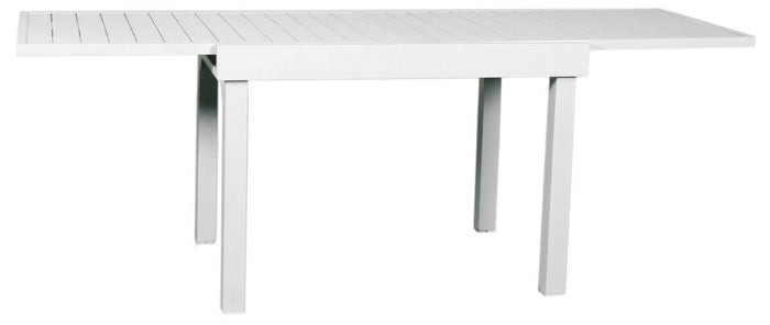 Tavolo da Giardino Allungabile 106/212x75x75 cm in Alluminio Vorghini Capannori Bianco