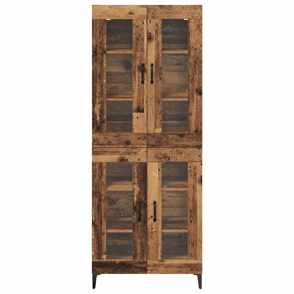 Credenza | Madia | Buffet da pranzo | Armadio da pranzo Legno vecchio 69,5 x 34 x 180 cm Legno multistrato