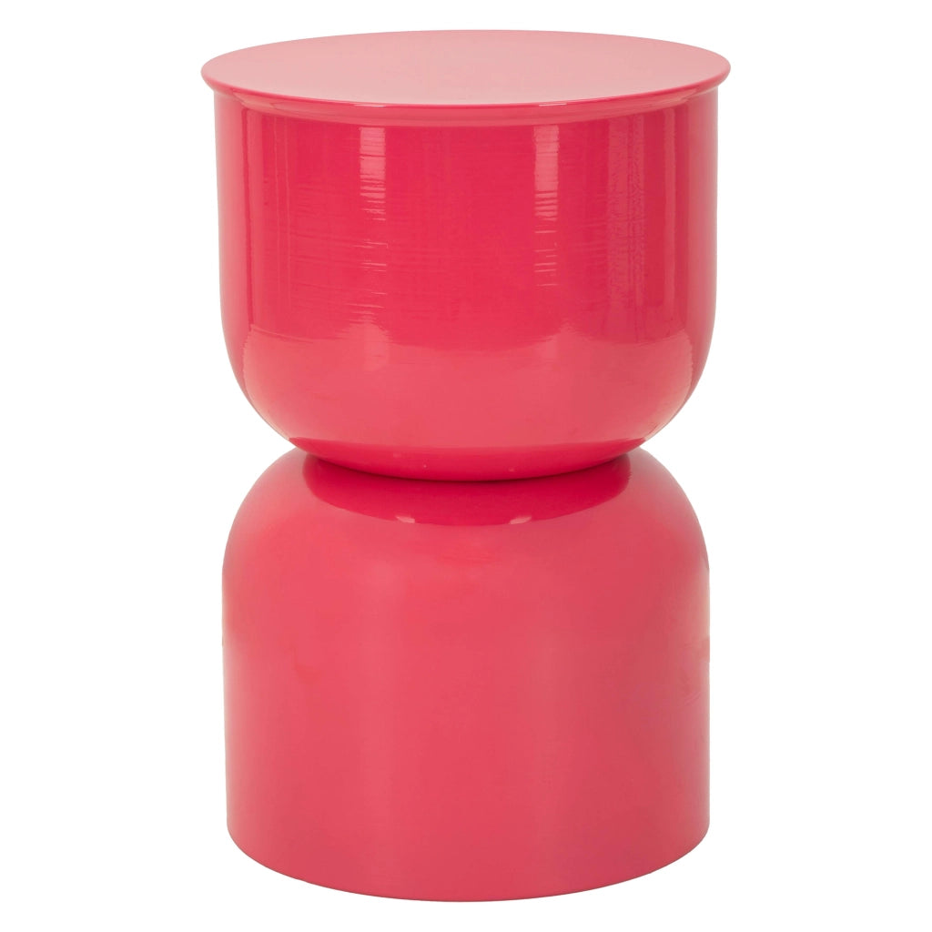 Bandip, Tavolino da Salotto Forma Rotondo, 33x51x33h cm Rosa
