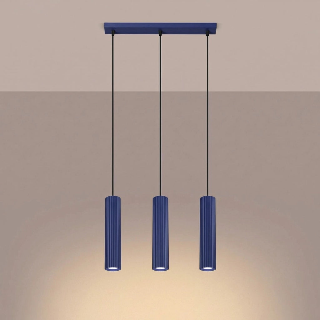 Lampada a sospensione KARBON 3L oltremare