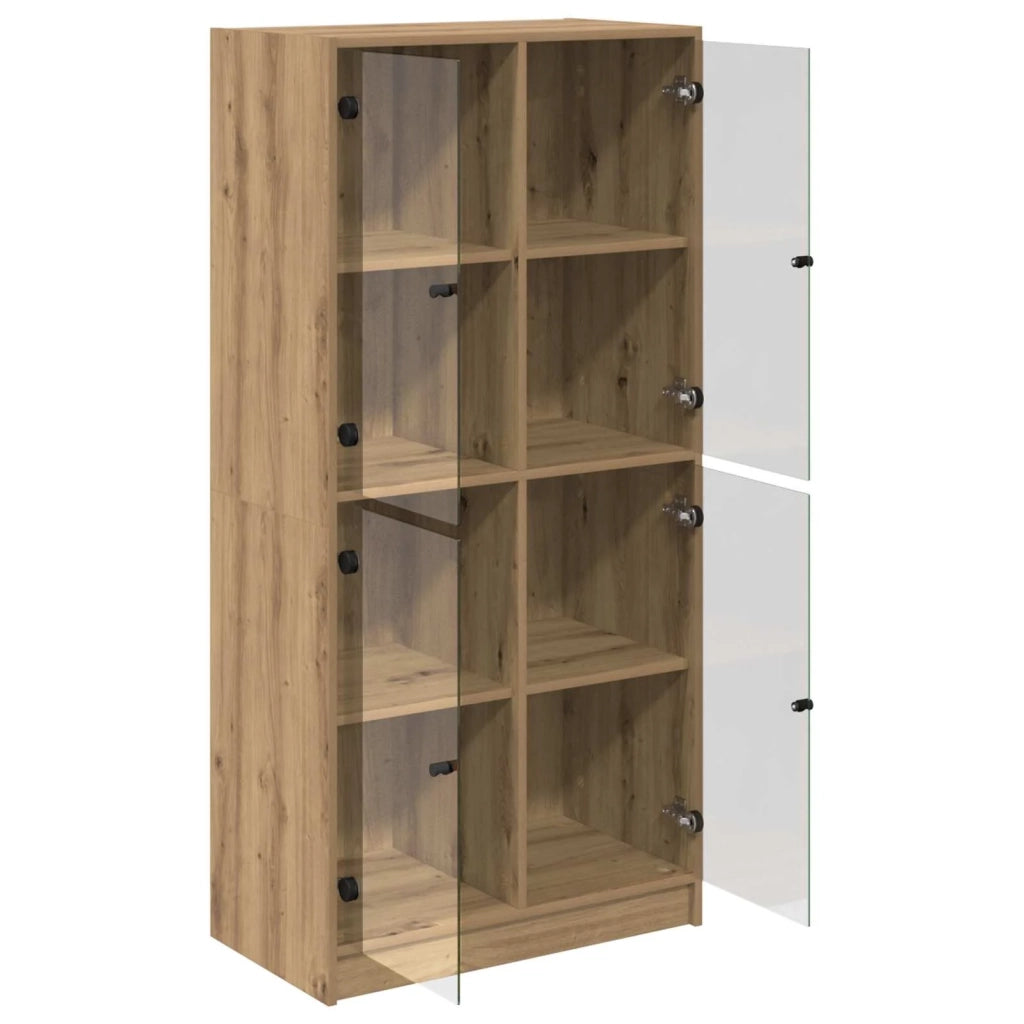 Credenza | Madia | Buffet da pranzo | Armadio da pranzo Rovere artigianale 68 x 37 x 142 cm Legno multistrato