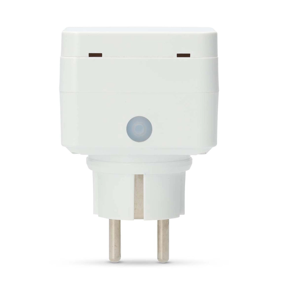 Misuratore di potenza IP44 connesso Wi-Fi 3680W Tipo E con sportellino Bianco Nedis