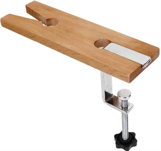 Banca di lavoro in legno/acciaio - Cassetta a V - Nessuna perforazione necessaria - Strumenti professionali - Utile per la lavorazione di gioielli - Banca di lavoro per gioiellieri