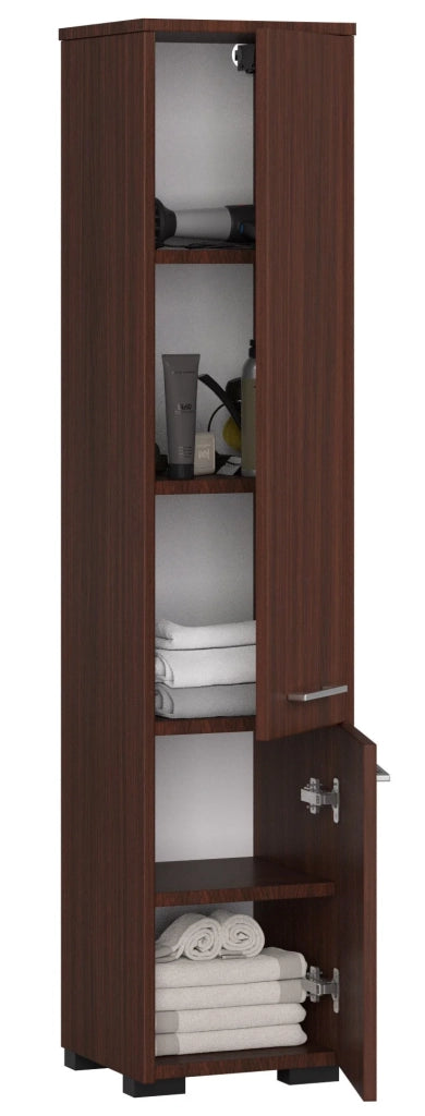 Colonna da bagno AKORD FIN Wengé 30 cm 2 ante 30x30x140 cm