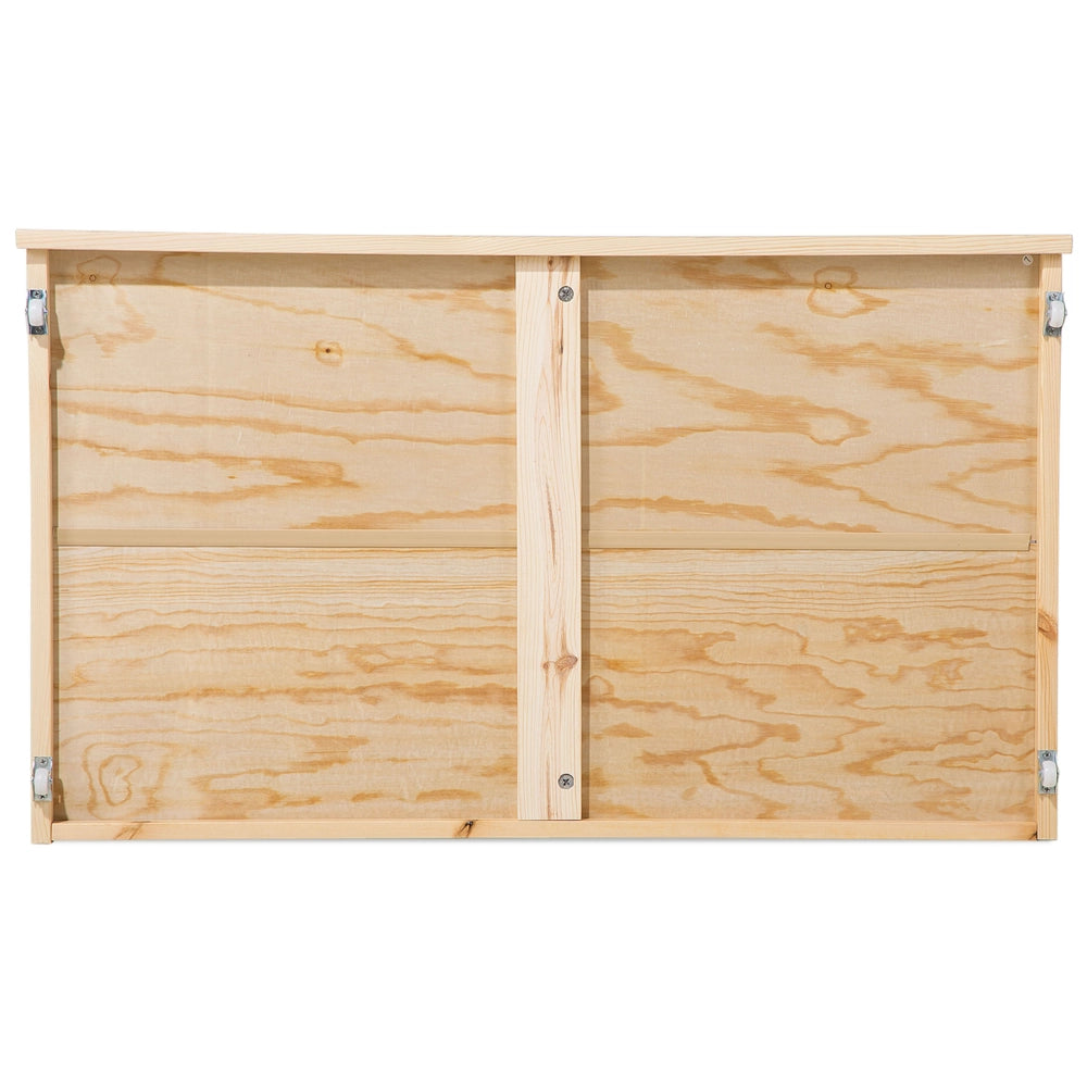 Set di 2 cassetti letto contenitore sottoletto in legno massello naturale con ruote