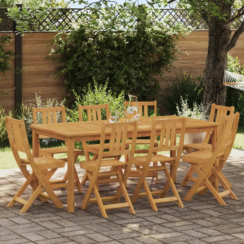 Sedie Bistro da Giardino 8 pcs Naturale 40 x 42 x 85 cm 3416292