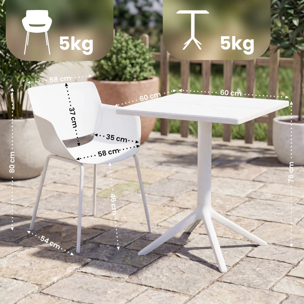 Set di mobili da giardino Norva con 4 sedie 1