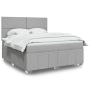 Giroletto a Molle con Materasso Grigio Chiaro180x200 cm Tessuto