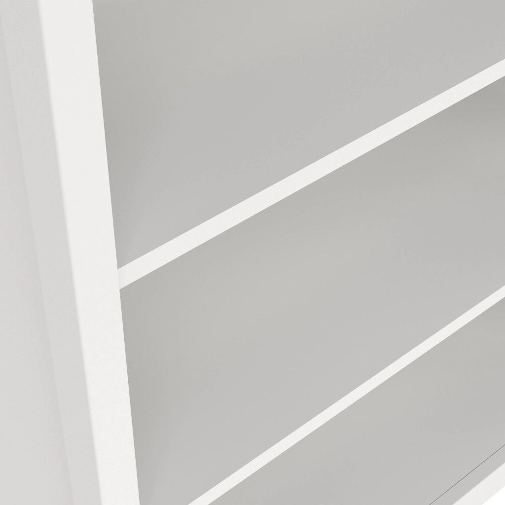 Libreria Sinlaku, Scaffale da ufficio, Mobile portalibri, Biblioteca, 78x33 h199 cm, Bianco