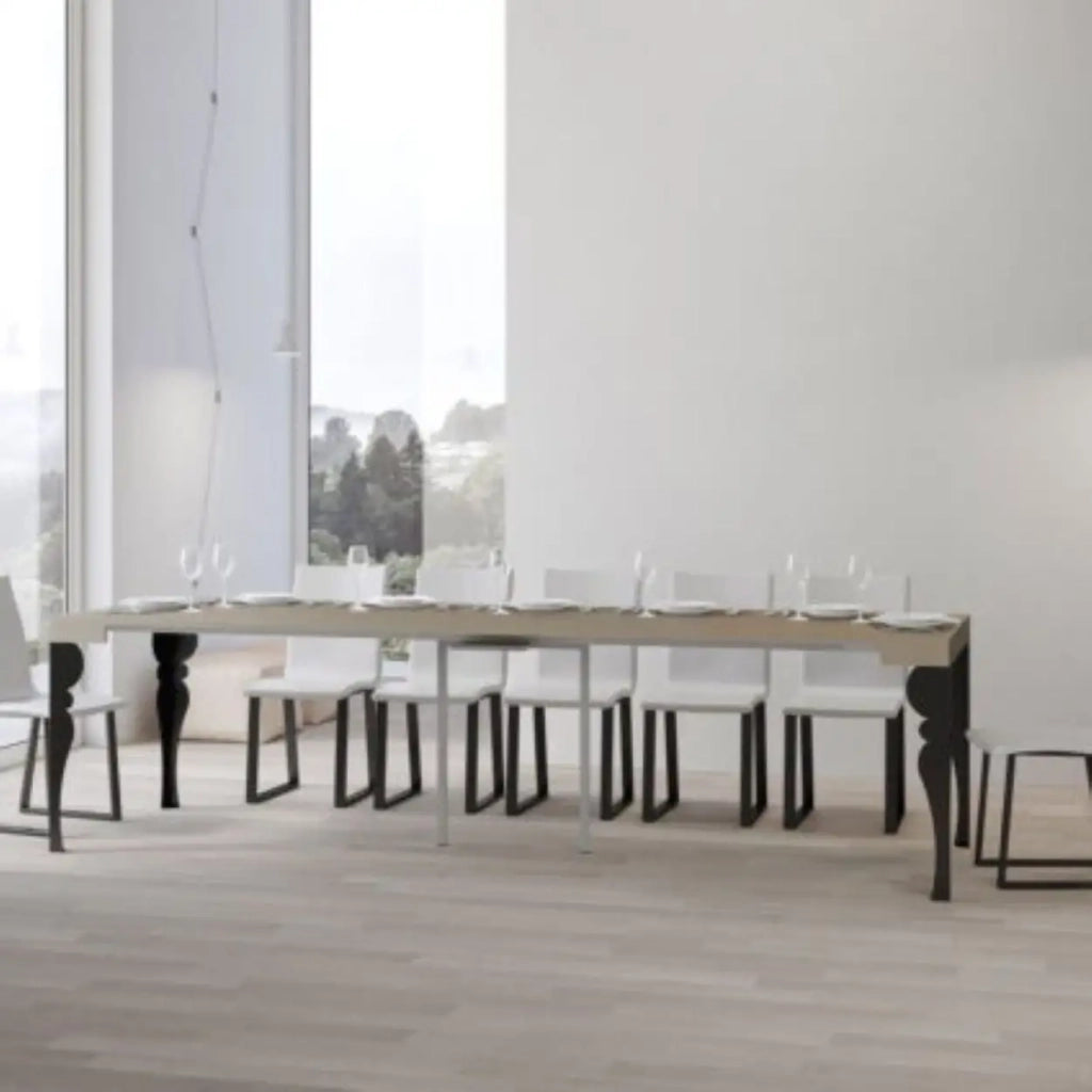 Consolle allungabile 90x40/300 cm Paxon cashmere gambe antracite