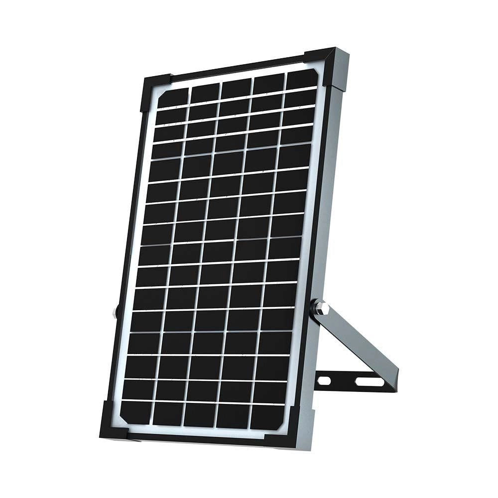 Faro LED solare 30W 6400K 4800lm IP65 nero PIR telecomando