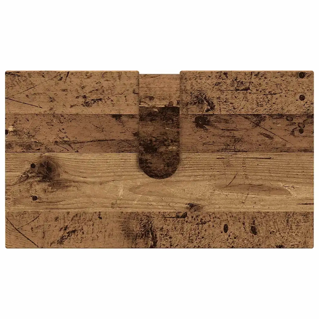 Set di mobili per il bagno con porta 5 pcs Legno vecchio 3392991