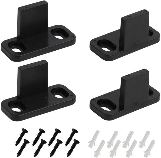 Set di guida per pavimento da 4 pezzi - guida per scorrevole da regolare - binario di guida - materiale di alta qualità in plastica - inclusi viti e tubi di espansione - stabile e resistente - guida per scorrevole