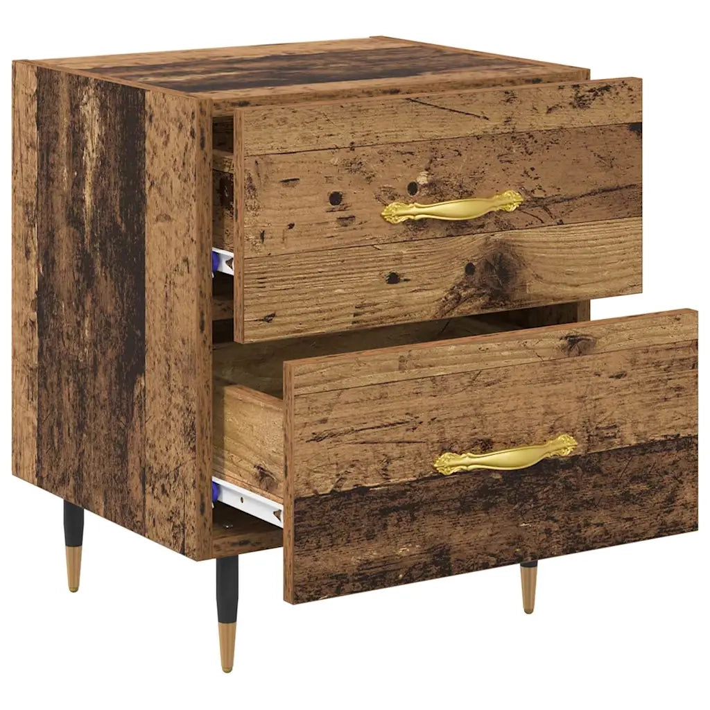Comodino | Armadio da Notte | Mobiletto da notte con cassetto Legno vecchio 40 x 35 x 47,5 cm