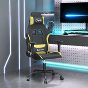 Sedia da Gaming Nero e Verde Chiaro in Tessuto cod mxl 61372