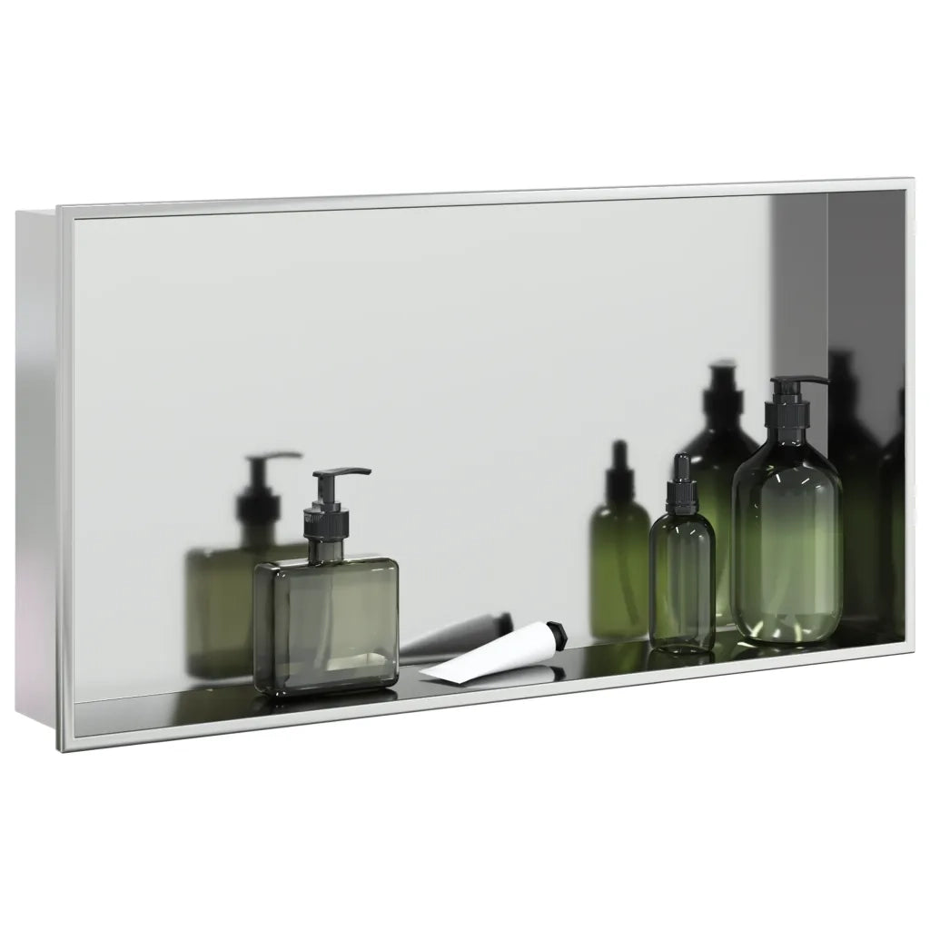 Nicchia per Doccia Argento Spazzolato 62x32x9cm in Acciaio Inox CFW4360863