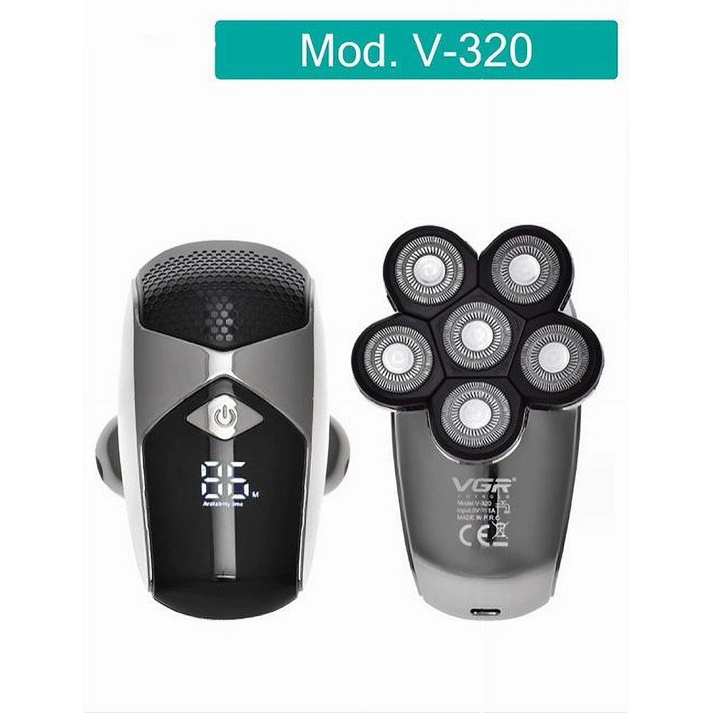 Trade Shop - Rasoio 5in1 Led Elettrico Cordless Usb Ricaricabile Ipx6 Impermeabile Vgr V-320 -