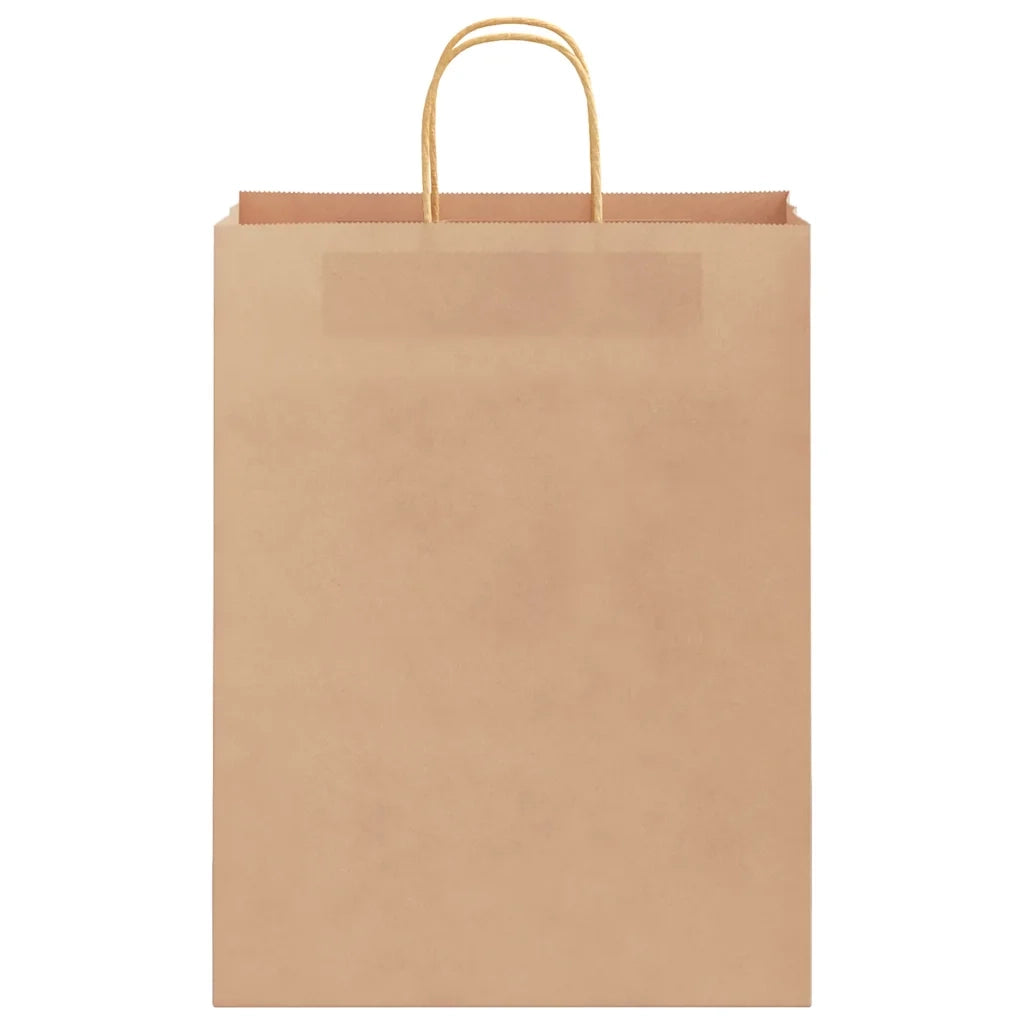 Sacchetti di Carta 50 pz con Manici Marrone 32x12x42 cm 4101578
