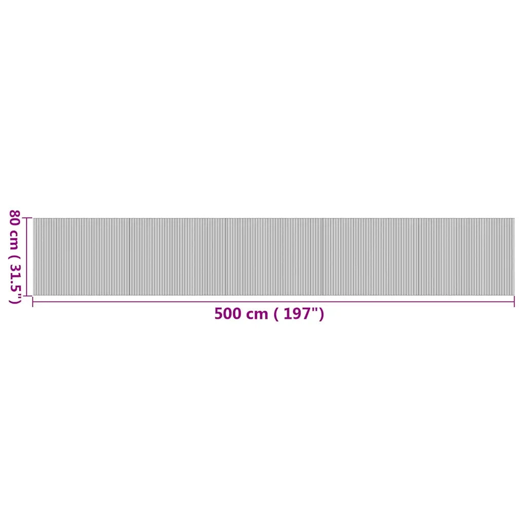 vidaXL Tappeto Rettangolare Natura 80x500 cm in Bambù
