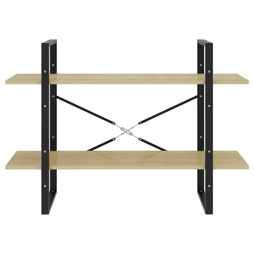 Libreria 2 Ripiani Rovere Sonoma 100x30x70 cm Legno Multistrato 806470