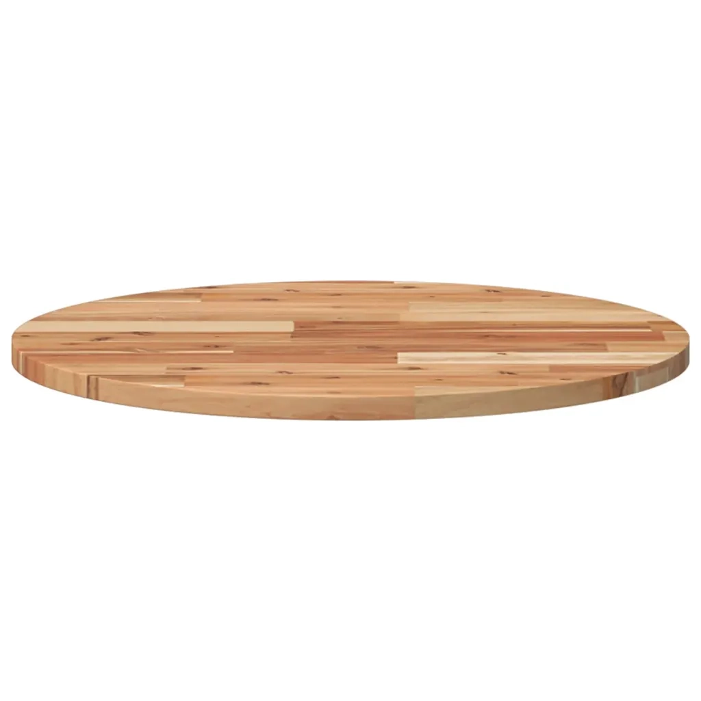 Piano Tavolo Rotondo Ø60x2 cm in Legno Massello di Acacia 4008696