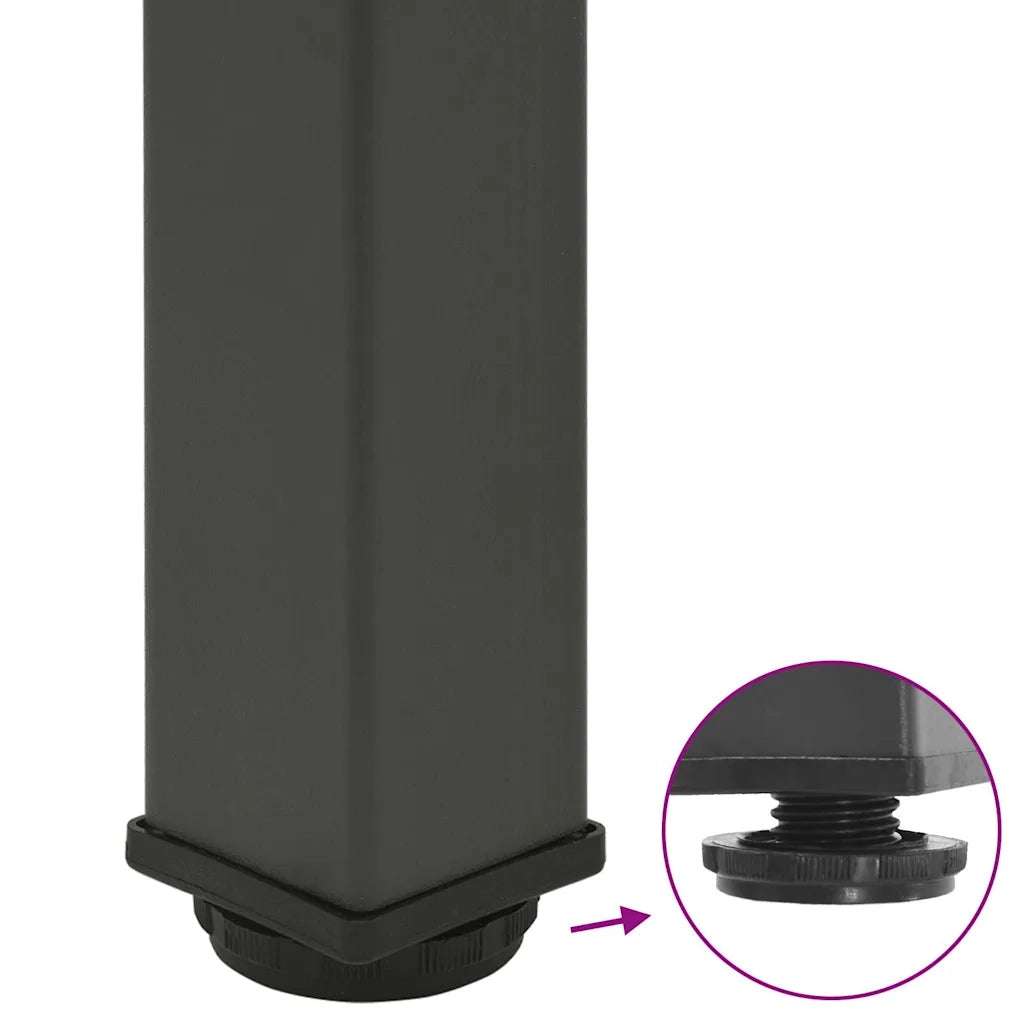 vidaXL Gambe per tavolo da bar 4 pz Antracite 100-102 cm Acciaio