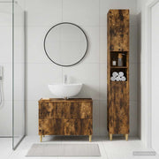Set di Armadi da Bagno da 2 Pezzi ARNHEM Rovere Fumo 3417527