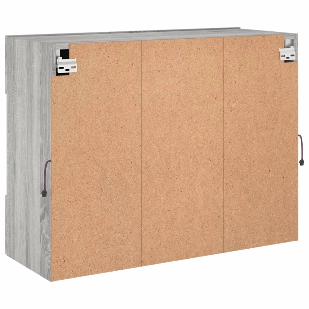 Mobile TV multimediale mensola TV credenza mobile TV parete attrezzata per sala da pranzo soggiorno camera da letto con luci LED Sonoma 78,5 x 30 x 60,5 cm grigio 02_0028056