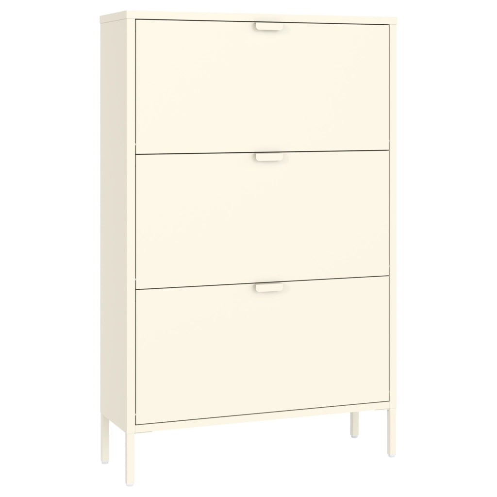 Scarpiera MARION a 3 ante in metallo bianco
