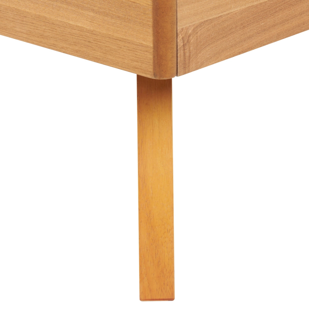Letto 160 x 200 cm in legno di frassino marrone MDF rete a doghe testata imbottita design moderno