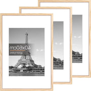 Set di 3 moderne fotolijste in stile naturale 40 x 60 cm con sistema di appoggio