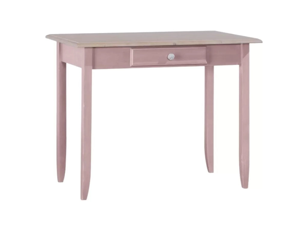 Scrivania 1 cassetto legno laccato rosa 99x61x80 (2220) - Mobili 2G