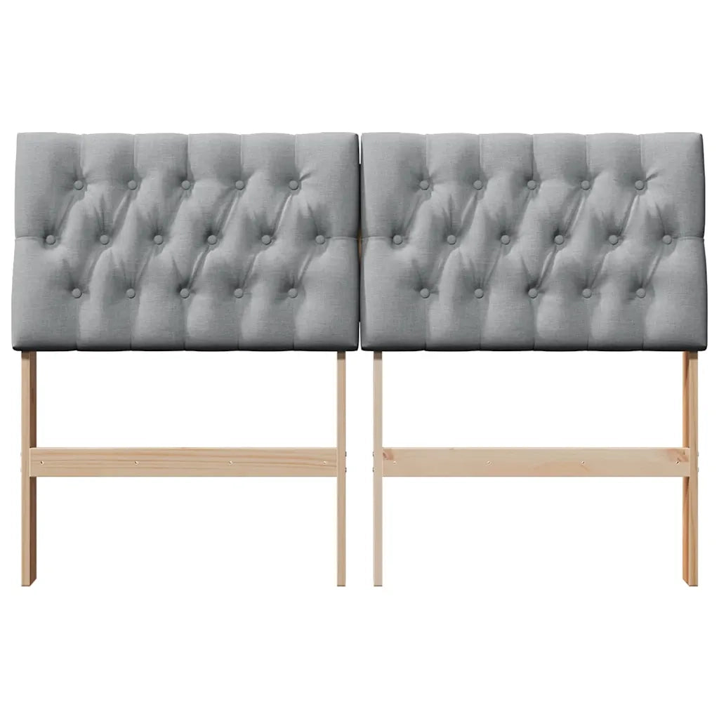Testiera imbottita Grigio chiaro 150 cm Pino massello
