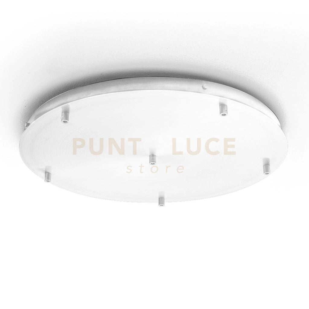 ALICE B T/6 - ROSONE IN METALLO BIANCO OPACO 6 FORI D.52CM
