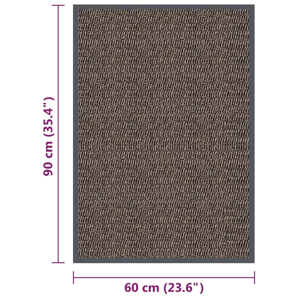 Zerbino | Tappetino Trapuntato 60x90 cm Marrone Scuro