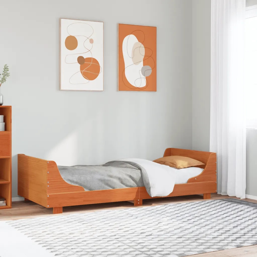 Letto senza Materasso-Struttura Letto Marrone Cera 90x190 cm in Legno di Pino 150590