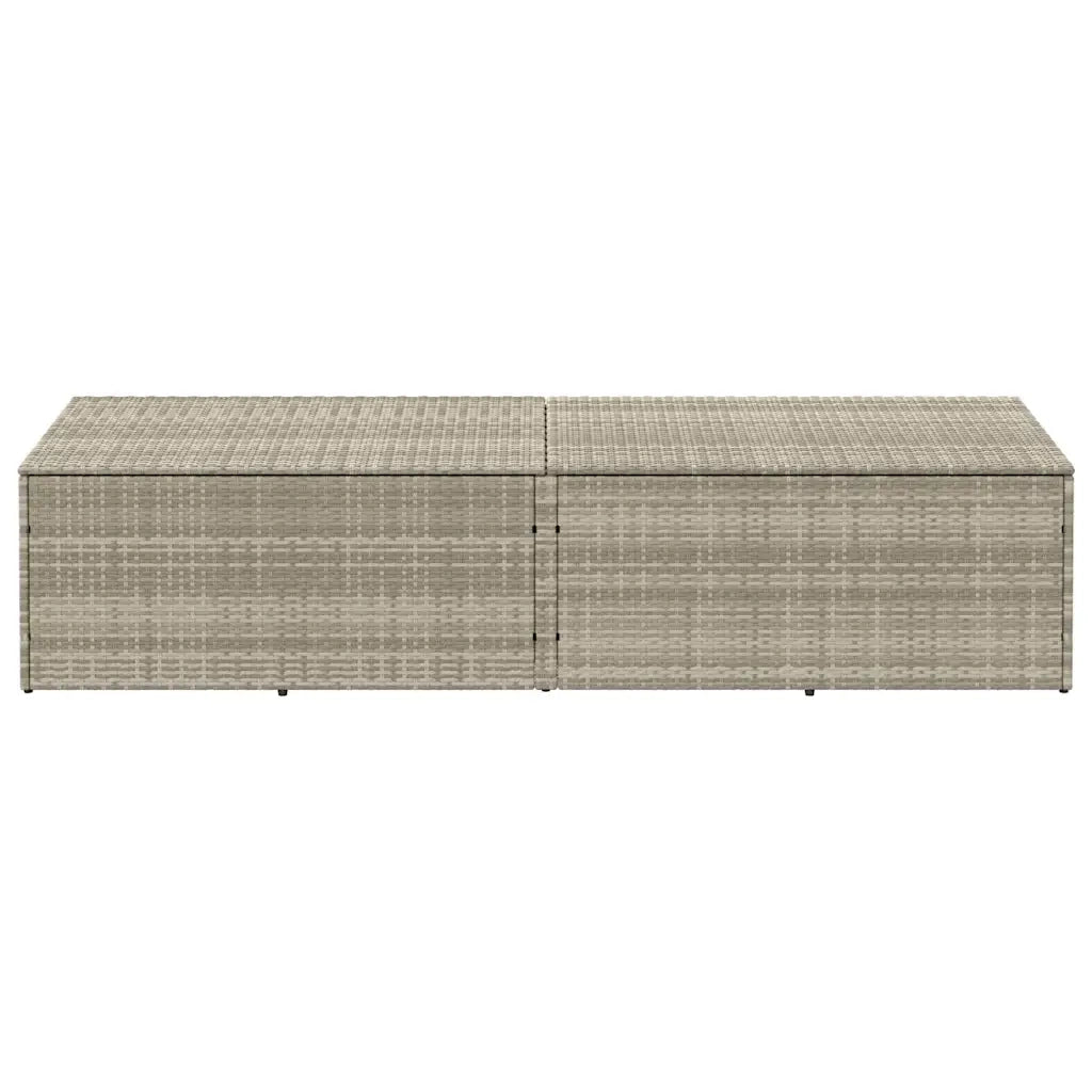 Baule da Giardino Grigio Chiaro 220x50x58 cm in Polyrattan CFW3933202