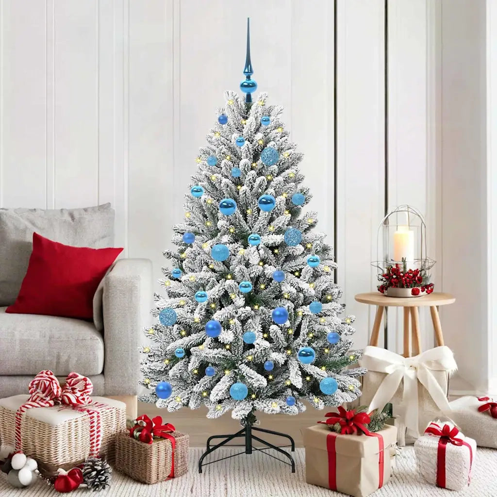 Albero di Natale artificiale con 150 LED Verde e Bianco 150 cm