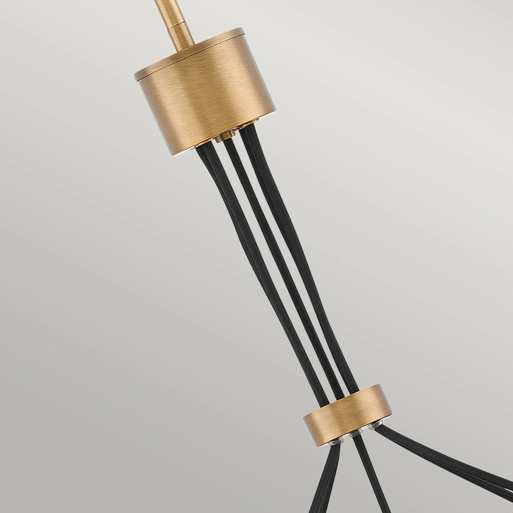 Lampadario Contemporaneo Ensemble Acciaio Bronzo Spazzolato 5 Luci E27