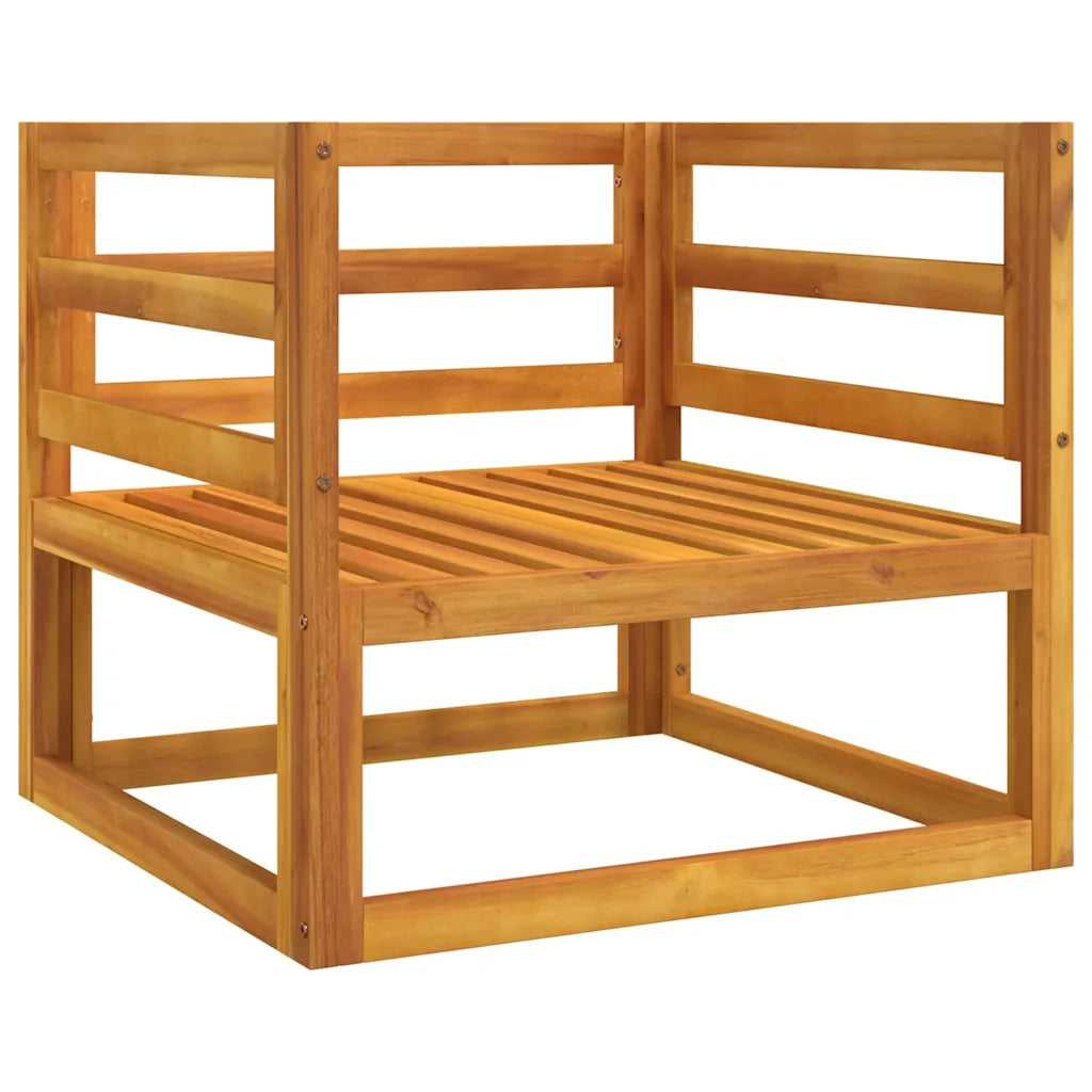 Poltrona Giardino Cuscini Grigio Chiaro Legno Massello Acacia 360015
