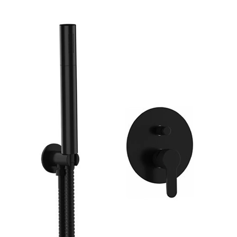 Set doccia minimal completo a incasso nero opaco - Serie Winner